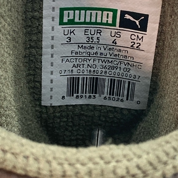 Puma Sky II Hi Duck Boot Olive Brown Classic (362891 02) 2 Strap Size 4 - Picture 6 of 10